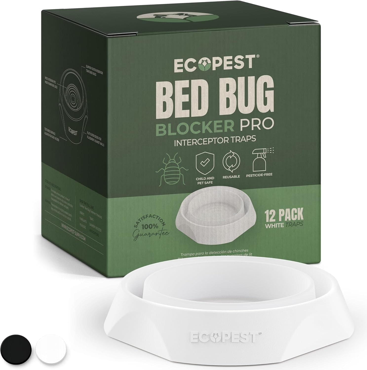 EcoPest Bed Bug Blocker Pro, weiß, 12er-Set
